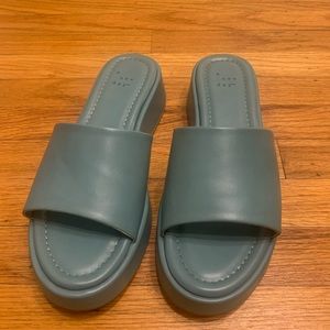 Blue Platform Sandal